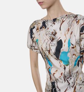 Fedora Silk Twill Short-sleeve Blouse