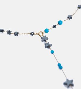 Hematite Turquoise Star Long Necklace