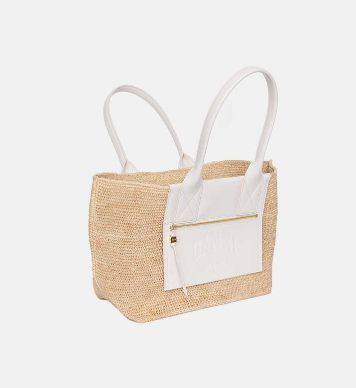 حقيبة يد رافيا متوسطة الحجم