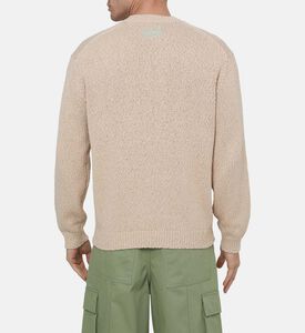 سترة محبوكة بنقشة أزهار قطن