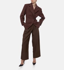 Source Unknown Button Closure Long-sleeve Blazer, Brown, M-l, Model View