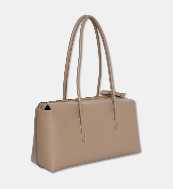 Demellier Slim Shoulder Tote Bag, Taupe, Packshot View
