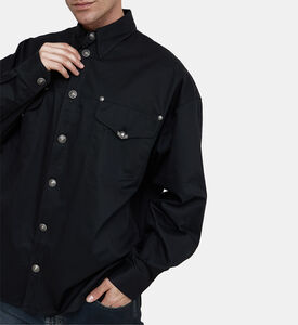 Gabardine Cotton Long-sleeved Overshirt Gabardine Cotton Long-sleeved Overshirt