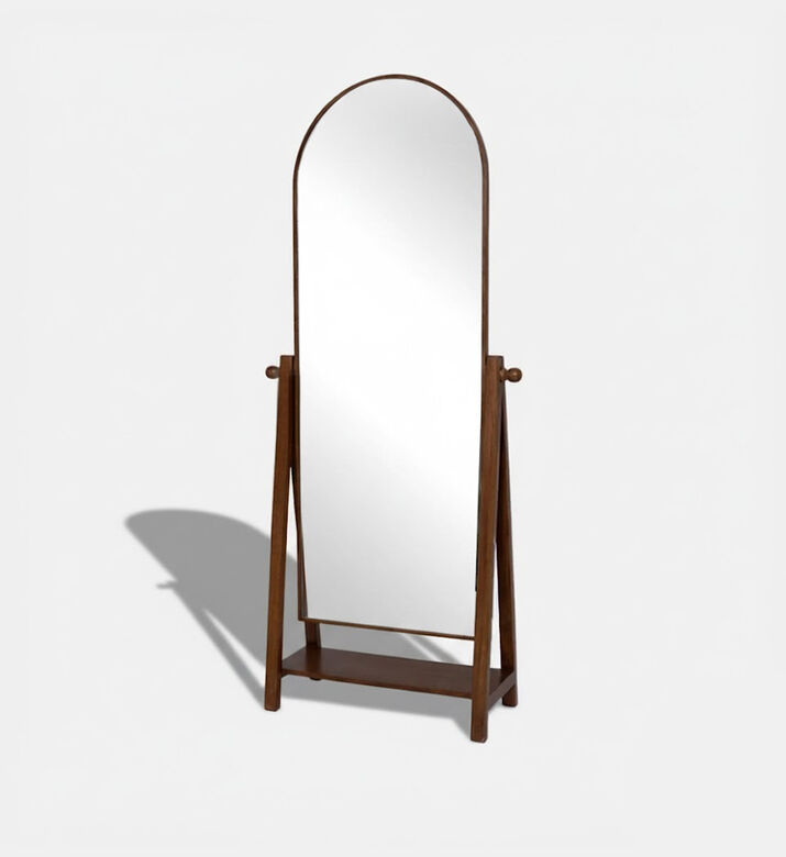 Home Deco and More Dorry Mango Wood Standing Mirror, Packshot View