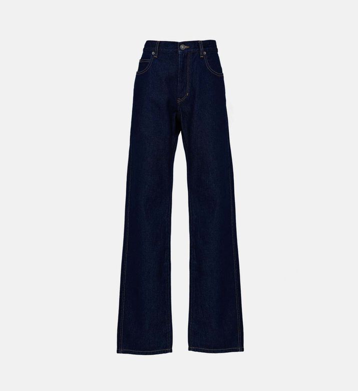 Washed-finish Wide-leg Denim Pants Washed-finish Wide-leg Denim Pants