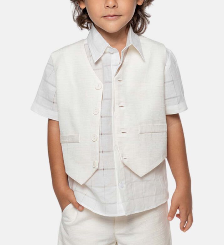 Dino Fitted Boy Vest