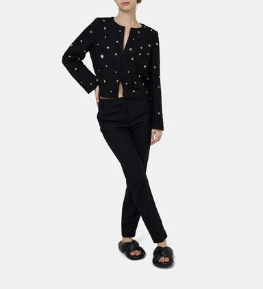 Stars-embellishment Cropped Jacket