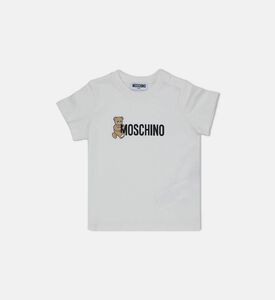 تيشيرت قصير الأكمام بأزرار بطبع دب تيدي