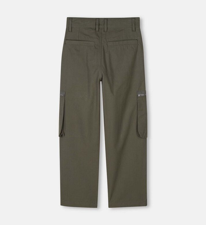 Embroidered Logo Ripstop Cotton Trousers Embroidered Logo Ripstop Cotton Trousers