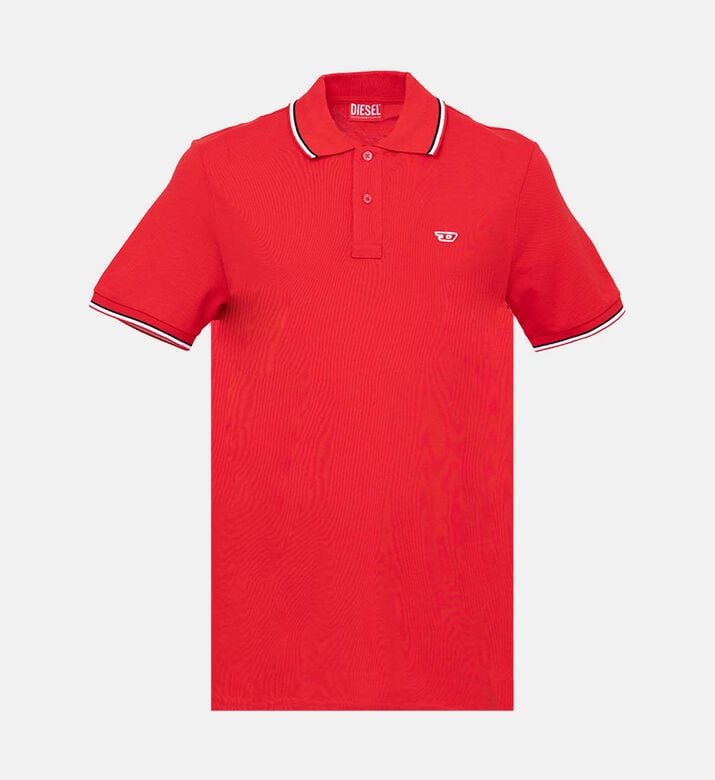 Cotton Contrasted Trims Polo Shirt