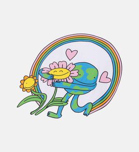 تيشيرت بطبعة قوس قزح غرافيكية