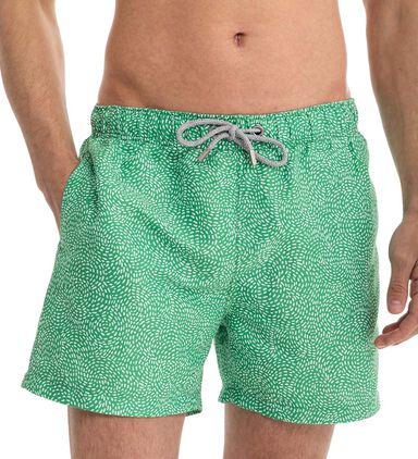 Green Spiral Swim Shorts