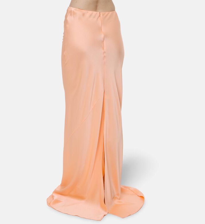 Forte-Forte Satin Sleeveless Flared Dress, Model View