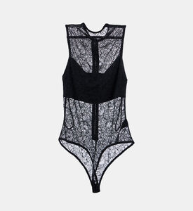 Floral-embroidery Sleeveless Bodysuit Floral-embroidery Sleeveless Bodysuit