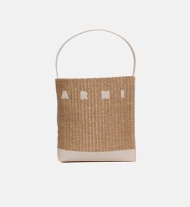 حقيبة موزيو هوبو مزينة بجلد ورافايا