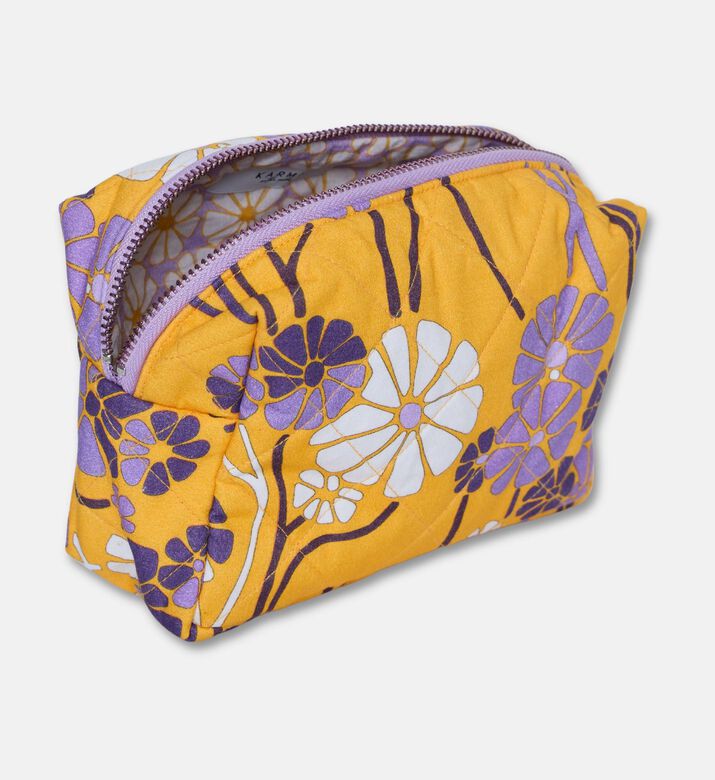 Karma on the Rocks Kiku Mustard Flora-print Small Pouch, Packshot View