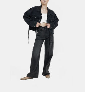 بلوزة قصيرة باندو بأكمام ملفوفة