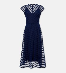 Luisa Spagnoli Stripe Design Sleeveless Dress, Blue, 42, Packshot View