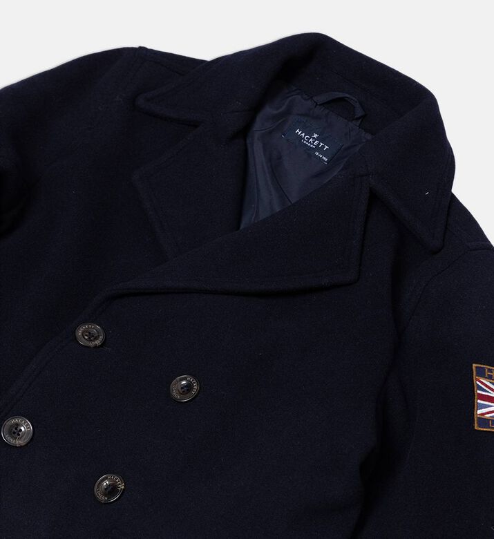 Hackett London Wool Logo-patch Peacoat, Packshot View