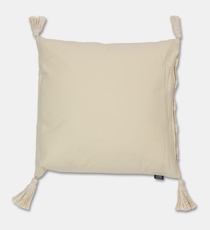 Home Deco and More Emily Cotton Yarn Applique Cushion, Packshot View