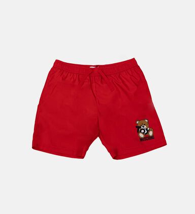Teddy Bear Motif Swim Shorts