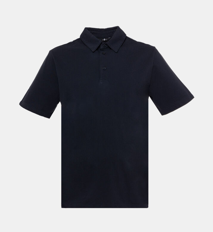 Straight Cut Short Sleeve Cotton Polo