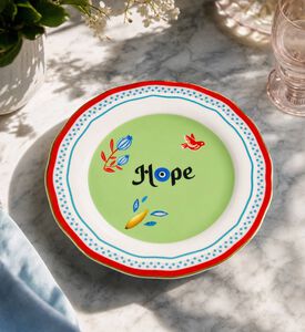 Baci Milano Mamma Mia Hope Dessert Plate- 22 Cm, Model View