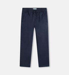 Embroidered Cotton Twill Trousers