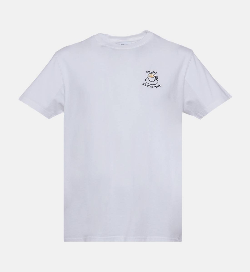 Popincourt Un Café Embroidered T-shirt