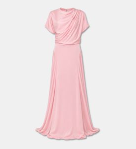 AAVVA Pleated Draped Gown, Pink, M, Packshot View