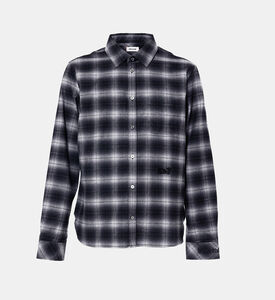 قميص فلانيل ستان بأكمام طويلة