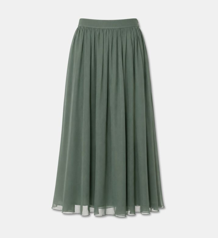 Carter and White Maxi Silk Georgette Skirt, Packshot View