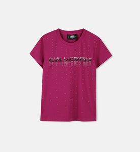 Rhinestone Logo Short-sleeve T-shirt