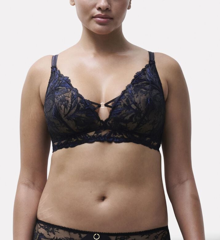 Chantelle Sheer Lace Wireless Bralette, Model View