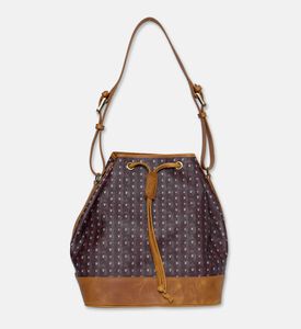 Manc Bond Monogram Bucket Bag, Burgundy, Packshot View