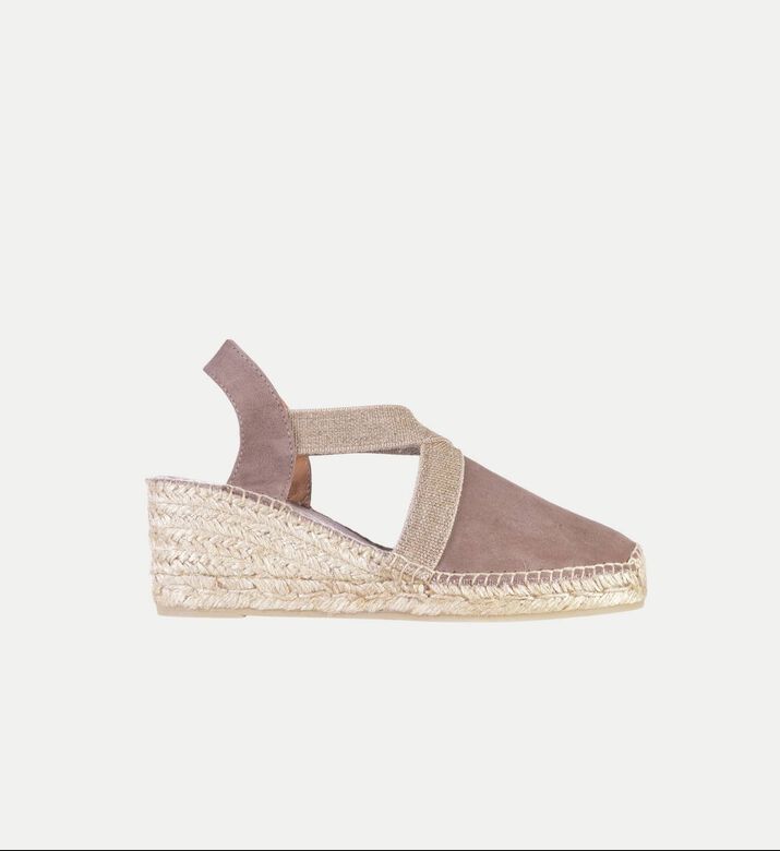 Tona Suede Leather Mid-wedge Closed-toe Espadrille