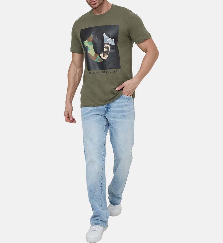 Straight-cut 5-pockets Denim Pants