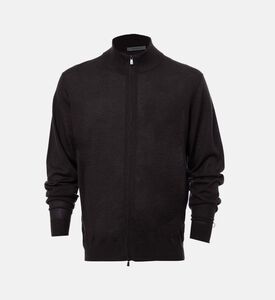 Corneliani Full-zip Stand-up Collar Sweater, Dark-brown, 52, Packshot View