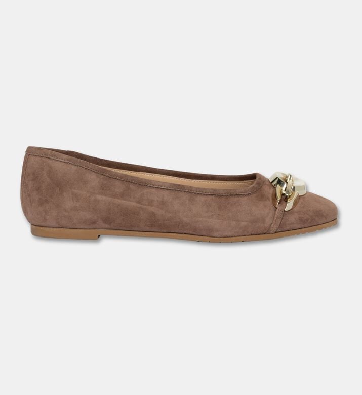 Baldinini Soft Suede Ballet Flats, Brown, Eu-36, Packshot View