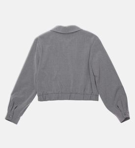 جاكيت قصير بأكمام طويلة ومنفوخة