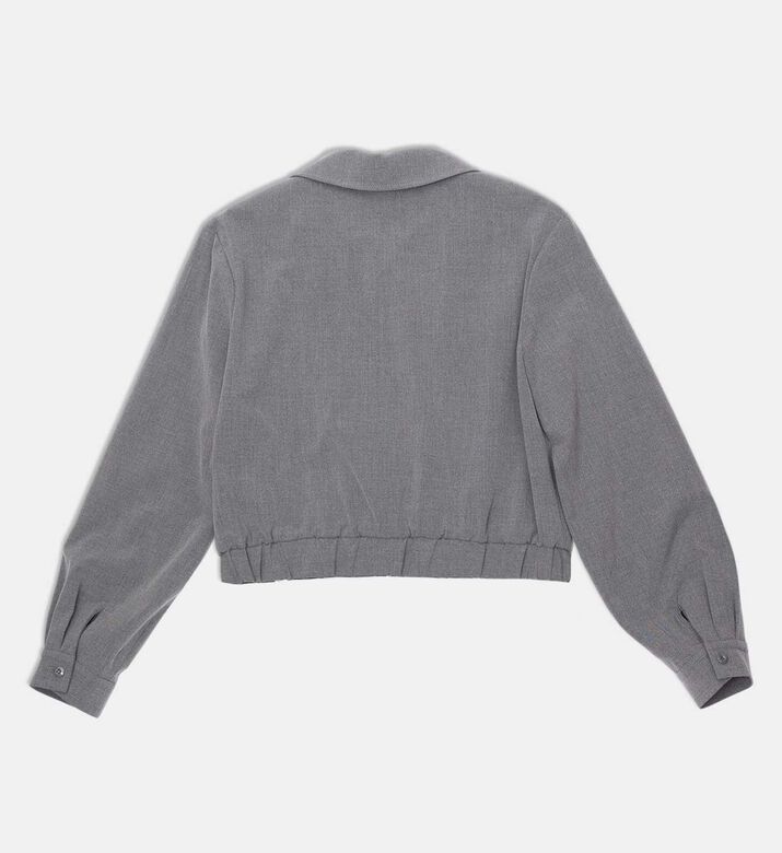 Puffy Long-sleeve Cropped Jacket