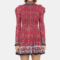 Elvira Smocked Mock Neck Mini Dress