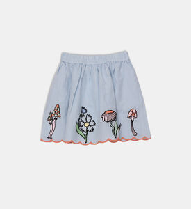 تنورة بخصر مطاطي بتصميم غرافيكي مطرز