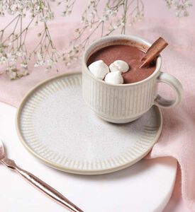 طقم فنجان شاي وصحن لينهاس قابل للتكديس