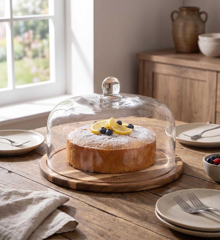 Estia Allure Glass Lid Cake Dome, Model View