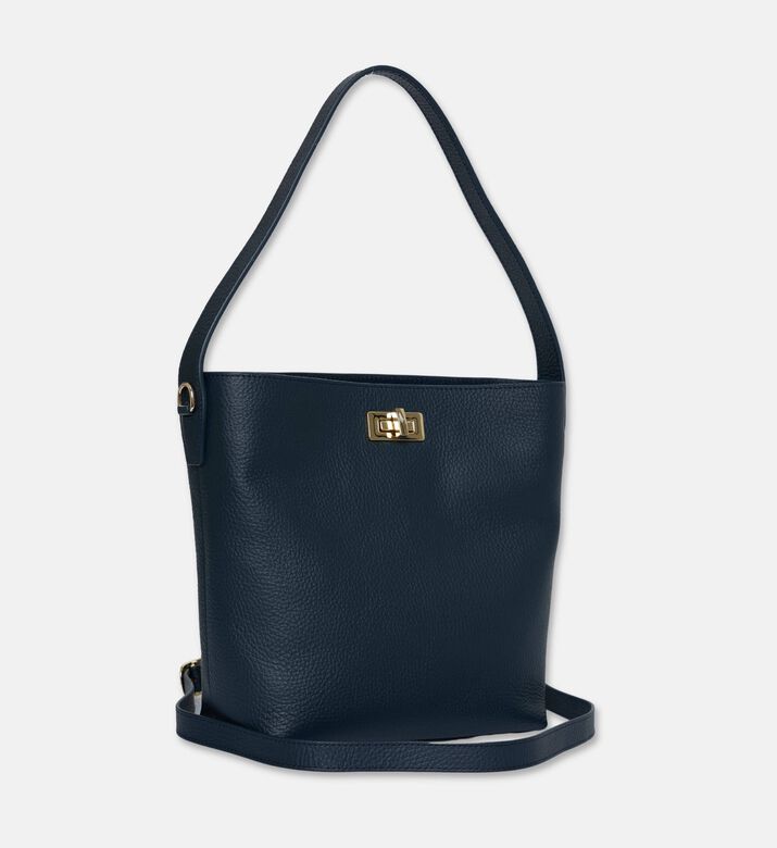 Maya.M Constructed Bucket Bag, Navy, Packshot View