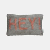 Hey Inscription Throw Pillow