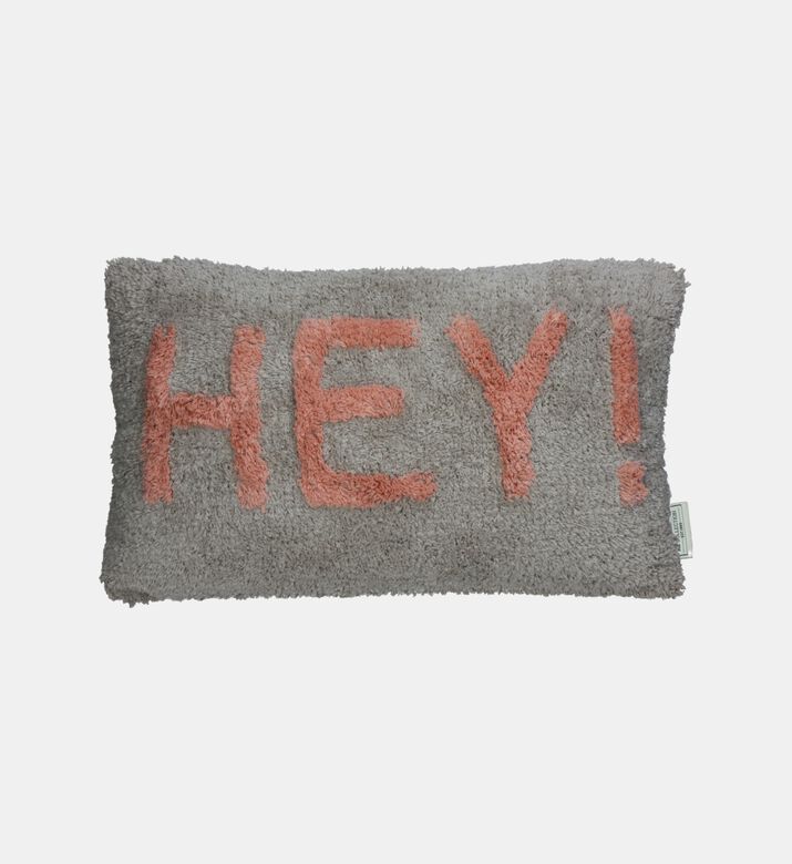 Hey Inscription Throw Pillow