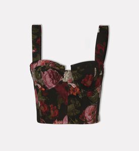 Alice and Olivia Jeanna Floral Pattern Bustier Top, Packshot View
