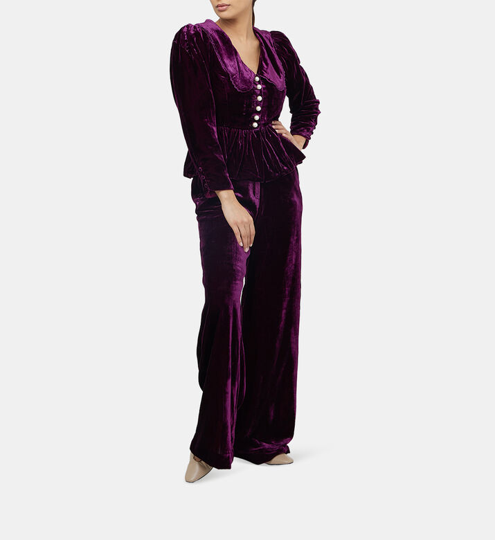 Princess Velvet Peplum Top